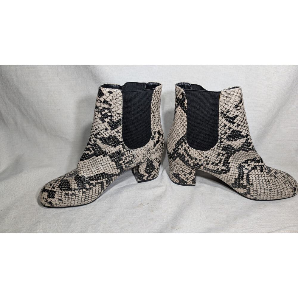Charlotte Russe Womens Kayden Ankle Boot Bootie Sz 6 Faux Snakeskin animal print